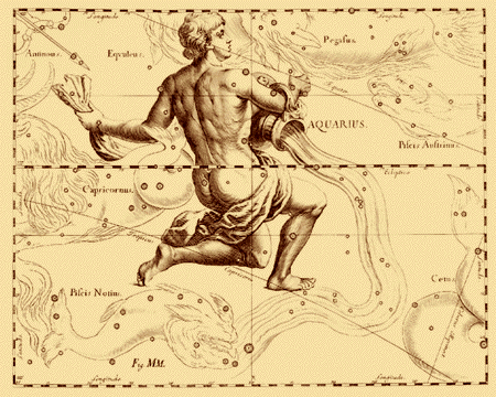 Illustration de la constellation du Verseau